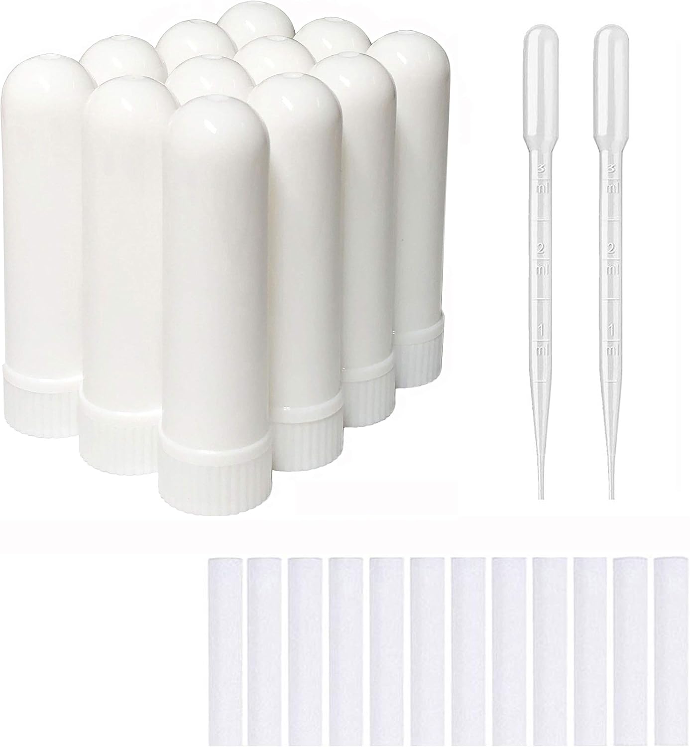 12 Sets Essential Oil Aromatherapy Tubes Inhaler Sticks Blank Nasal Inhalers(12 Complete Sticks) + 2 Polyethylene Pipette Droppers 12 Sets Essential Oil Aromatherapy Tubes Inhaler Sticks Blank Nasal Inhalers(12 Complete Sticks) + 2 Polyethylene Pipette Droppers