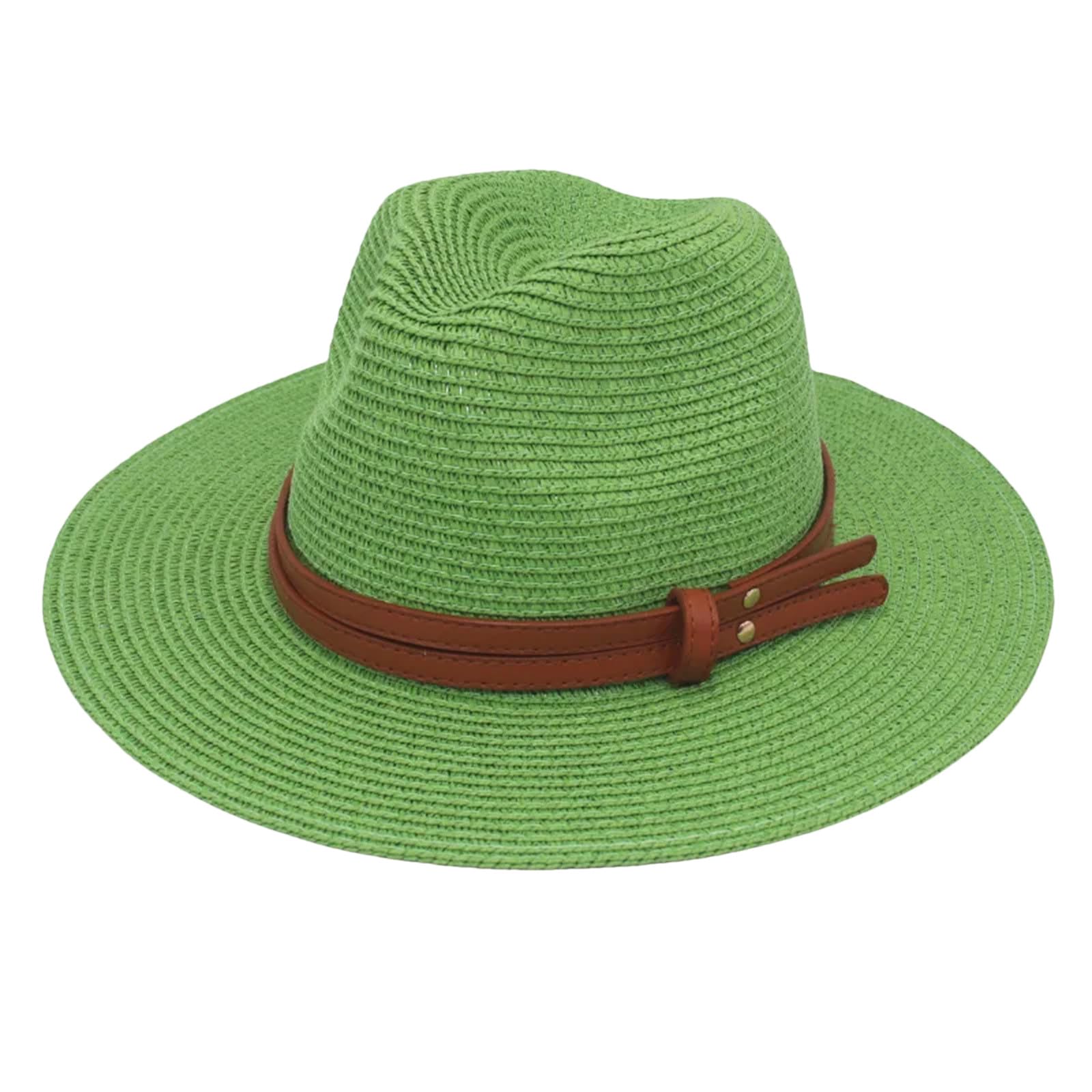 Donne Uomini Accessori Cintura Cappelli di Paglia Panama Estate Spiaggia Casual Jazz Cap Viaggio