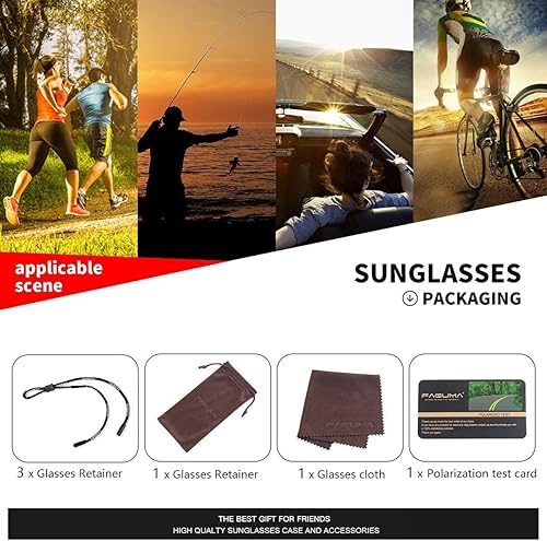 Miniatura 7 de Gafas de sol polarizadas para hombre, ciclismo, conducir, pesca, 100% protección UV