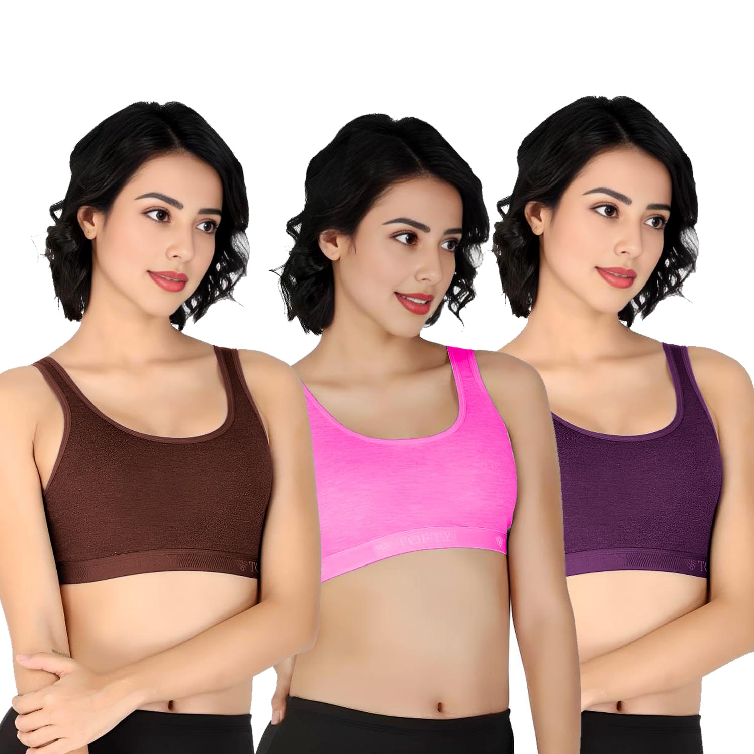 Tofty Sports Bra for Girls and Women (Combo Pack of 03, Cup Size A & B) - Review, Price and Buying Guide