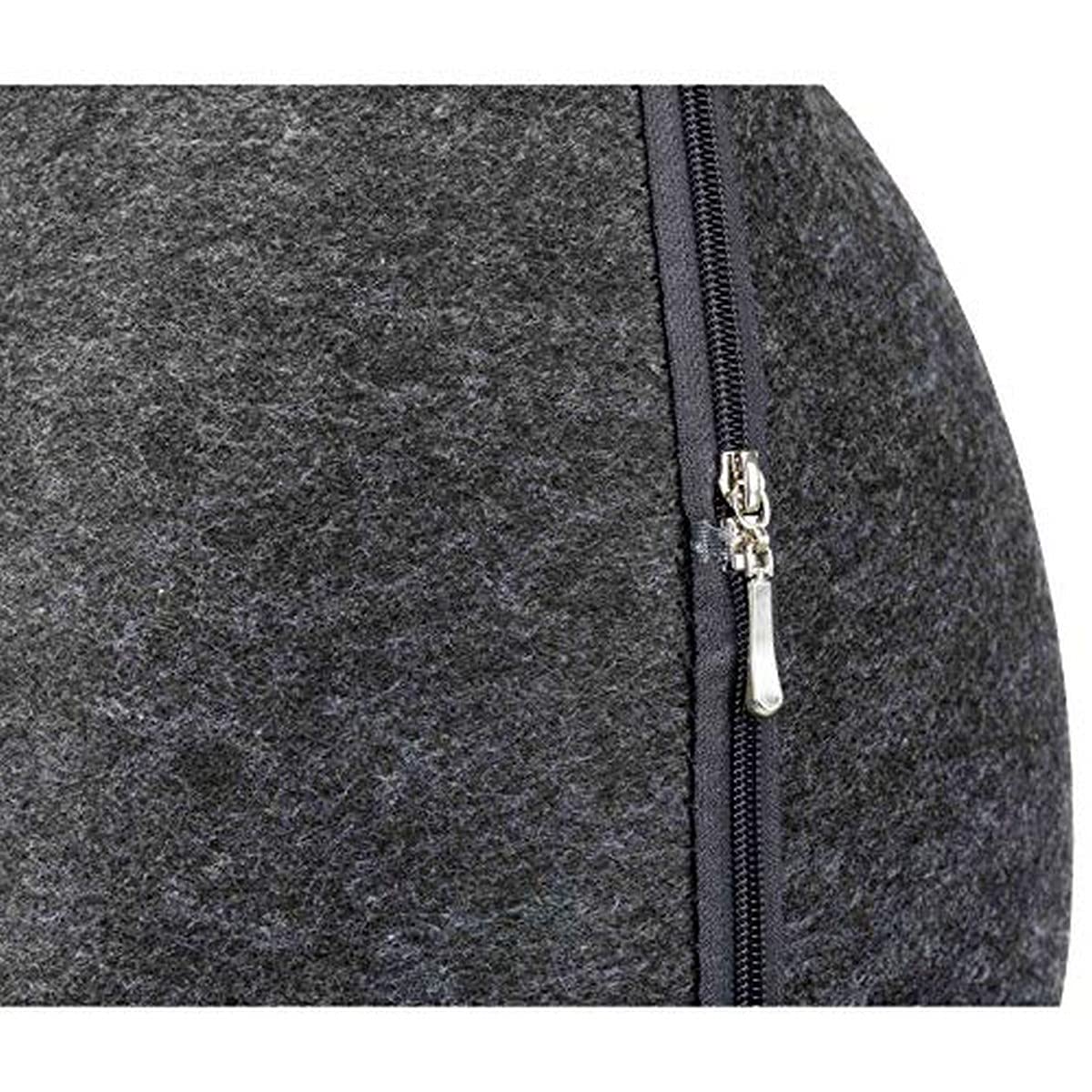 Trixie Grotte pour Chat en Feutre - Adorable lit en Forme de tête avec Oreilles - Grotte Douillette avec Coussin en Peluche, Anthracite - Stable en Forme & Lavable 38 × 35 × 37 cm