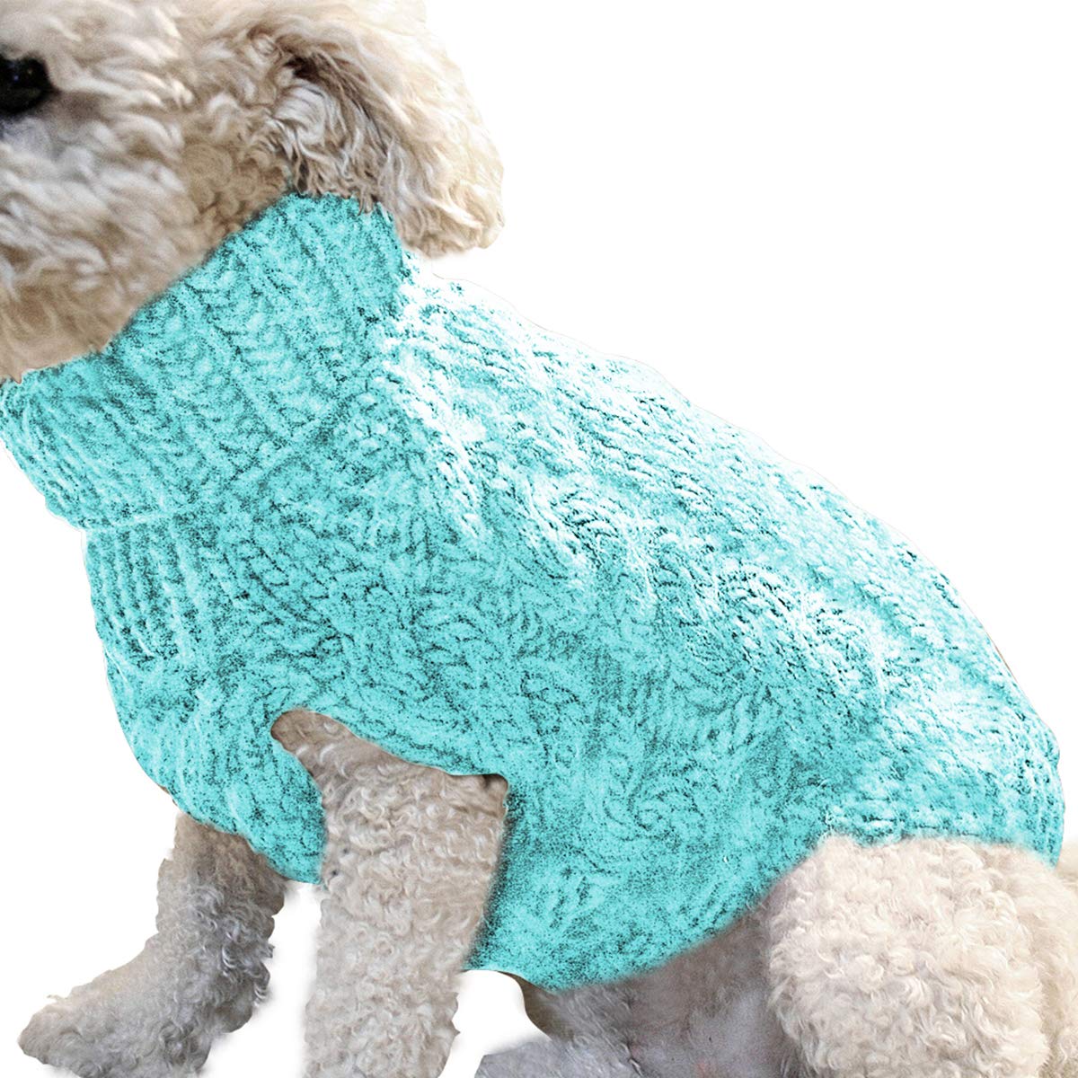 Fitwarm Hundepullover Gestreift, Rollkragen – Winter-Outfit Für Hunde & Katzen, Grau, Größe L
