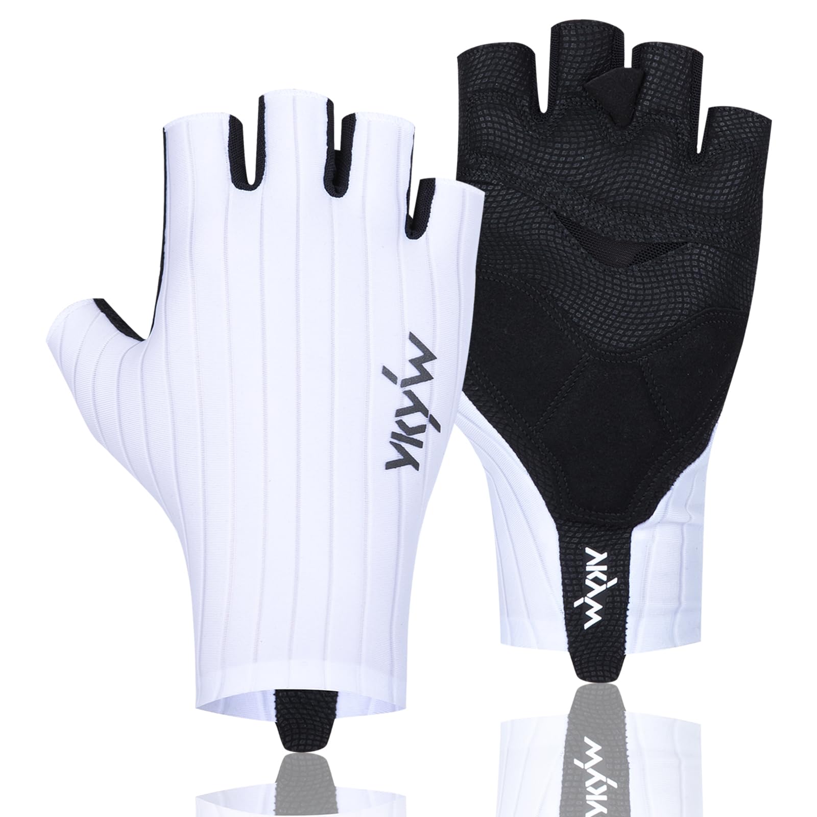 YKYWBIKE Cycling Gloves-Breathable Bike Gloves,Half Finger Padded Sport Gloves,Anti-Slip Biking Gloves,Shock-Absorbing MTB Bicycle Gloves for Men