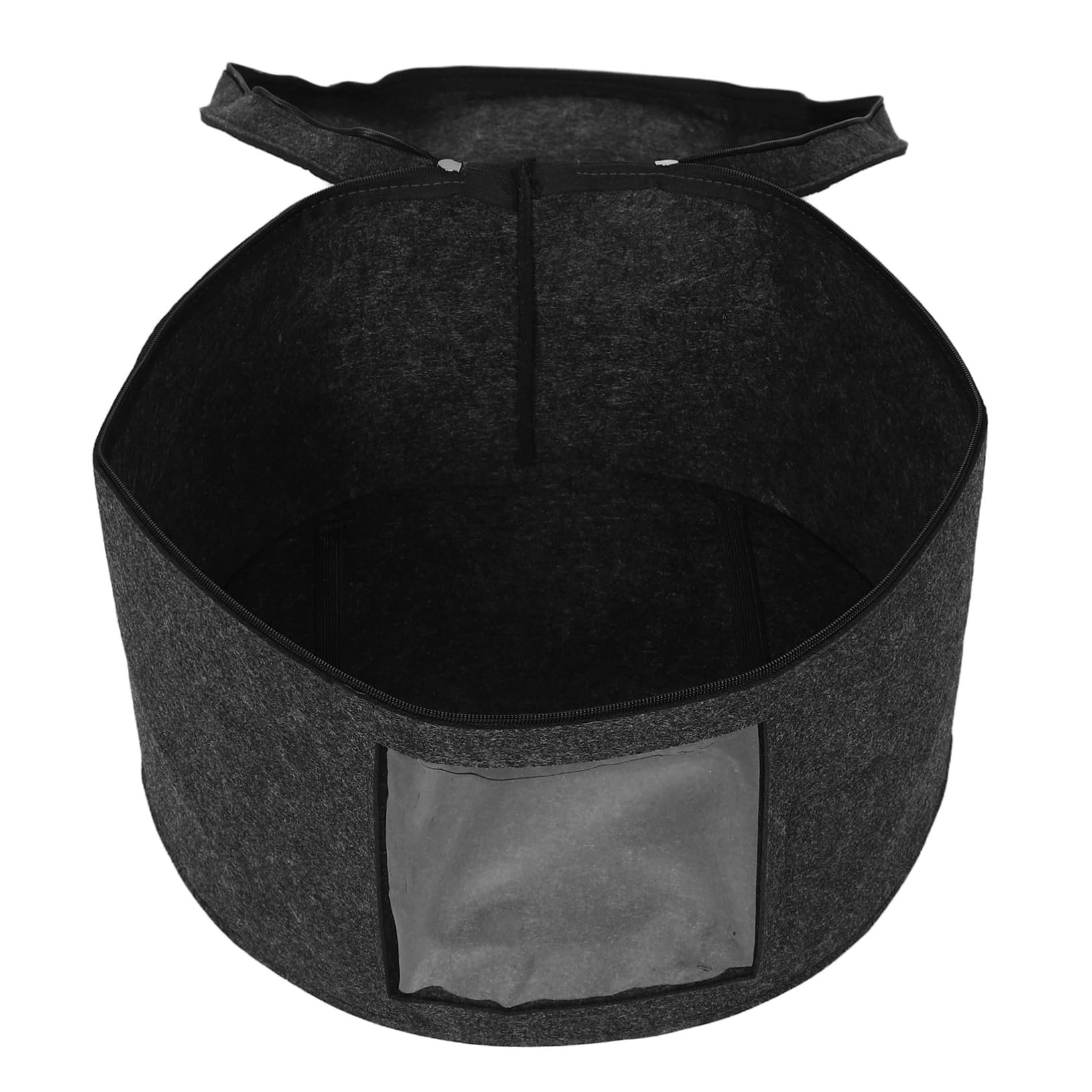 PRETYZOOM Space-saving Round Hat Box Travel Hat Case Visible Section Baseball Cap Holder