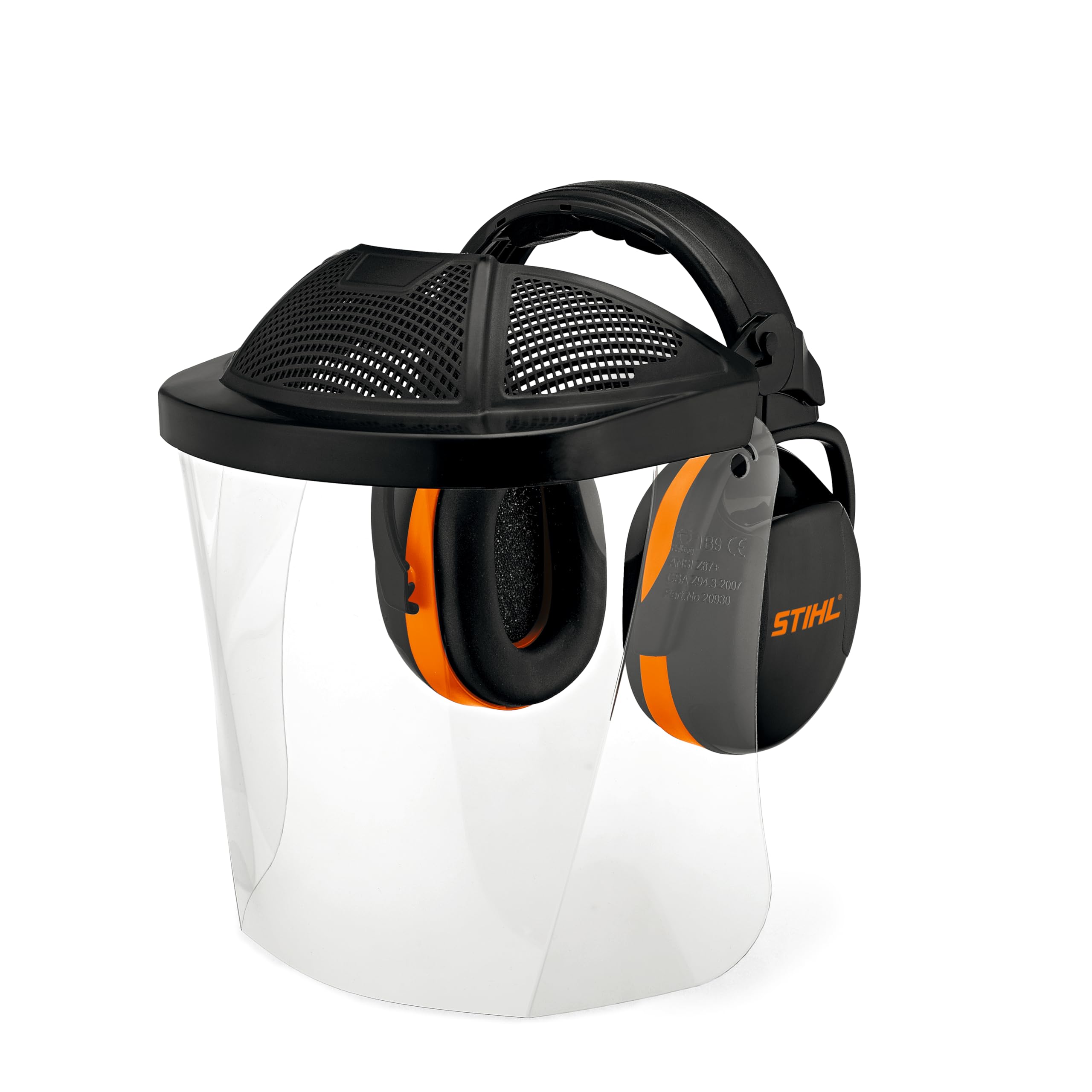 STIHL DYNAMIC GPC Protector Auditivo y Visera 00008840253 | Visera de policarbonato, protectores auditivos integrados, arnés ajustable, para desbrozadoras y cortabordes