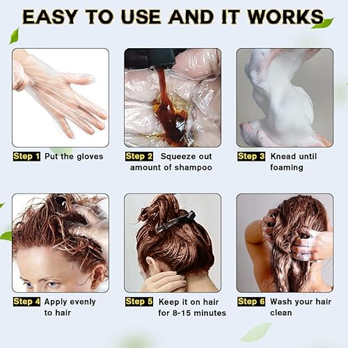 Miniatura 6 de IIIMEIDU Champú para cobertura de cabello gris, ingredientes herbales 3 en 1, champú marrón castaño natural para mujeres y hombres (16.9 fl oz)