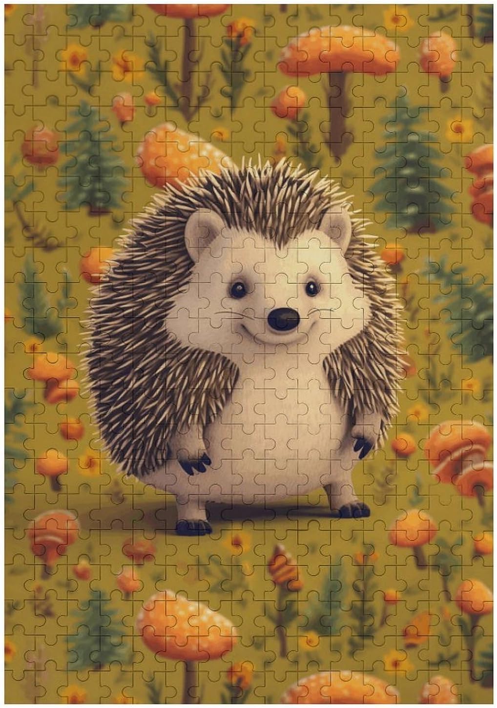 Hedgehog Wooden Puzzle for Adults, Beginner Jigsaw Puzzles image 3
