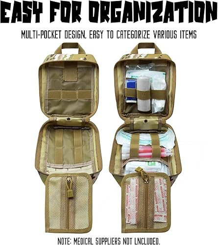 Miniatura 4 de 1000D Molle Ifak bolsa rasgada, táctica rasga, bolsa médica vacía, bolsa militar de primeros auxilios solo para camping, senderismo, viajes