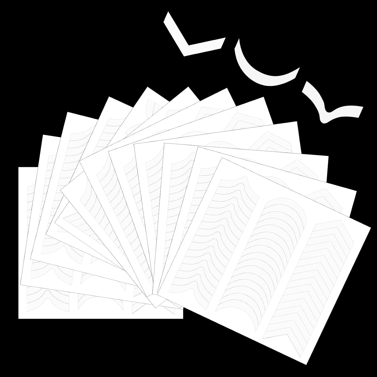 5760 Pcs French Tip Nail Stickers Self-Adhesive French Nail Sticker ...