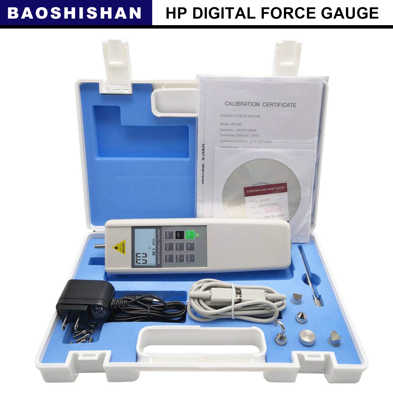 Buy BAOSHISHAN Digital Force Gauge Push Pull Gauge (500N/50kgf/110lbf