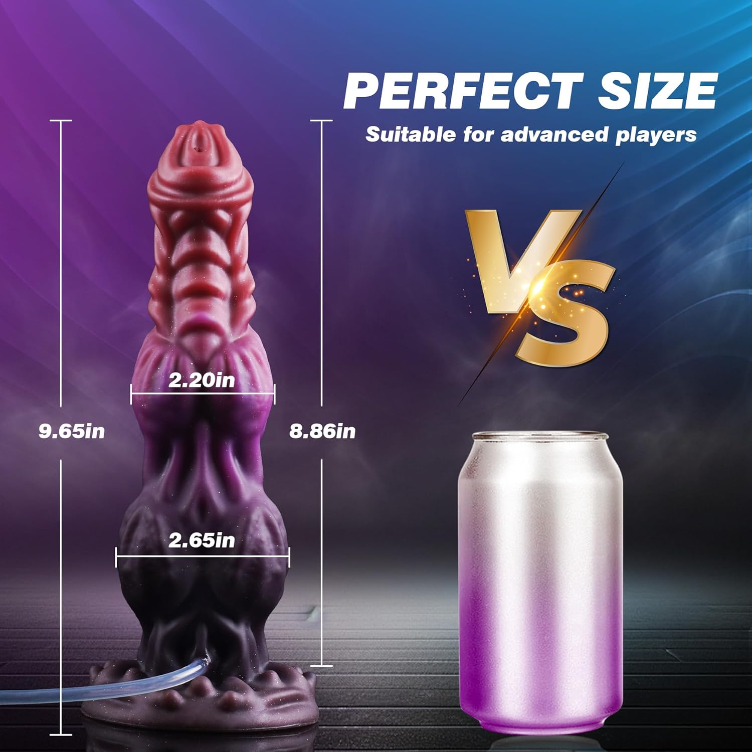 9.6" Monster Dildo Fantasy Squirting Dildo with 2 Big Knots, Dragon Horse Dildos Dog Dildos Knotted Ejaculating Toy with Strong Suction Cup, Adult Toys for Women Men