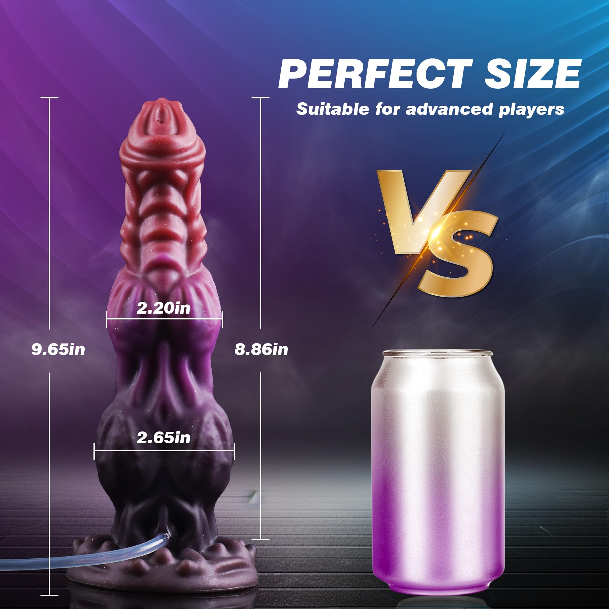 9.6" onster Dildo Fantasy Squirting Dildo with 2 Big Knots, Dragon Horse Dildos Dog Dildos Knotted Ejaculating Toy with Strong Suction Cup, Adult Toys for Women Men: M
