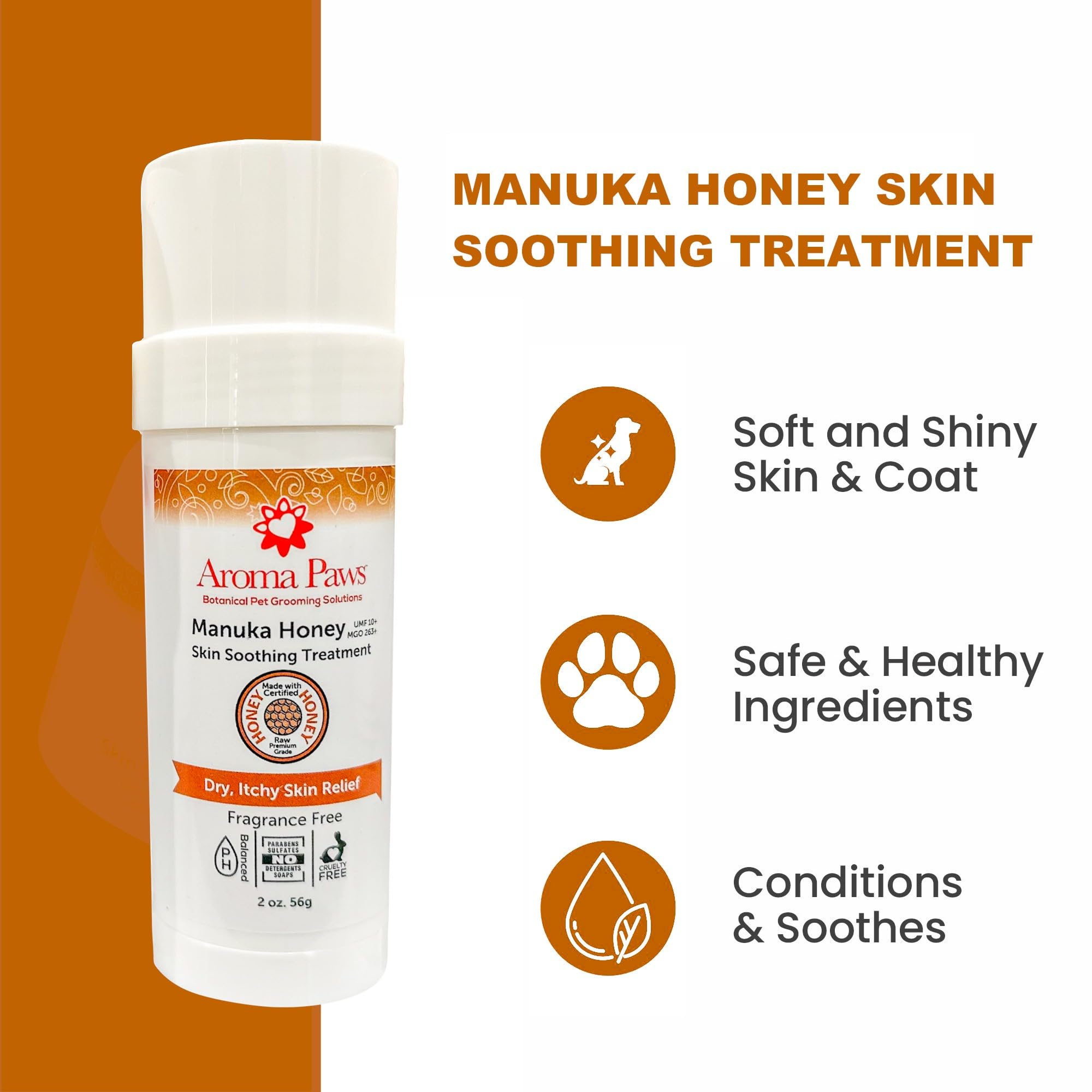 Aroma Paws Conditioner, 2 oz. (Manuka Honey Skin Soothing Treatment)