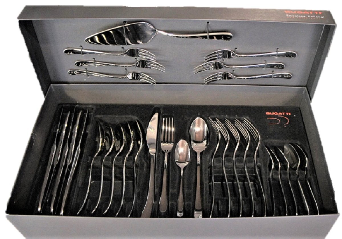 Bugatti Ménagère Settimocielo 31 pièces : set de couverts en acier inoxydable table et dessert