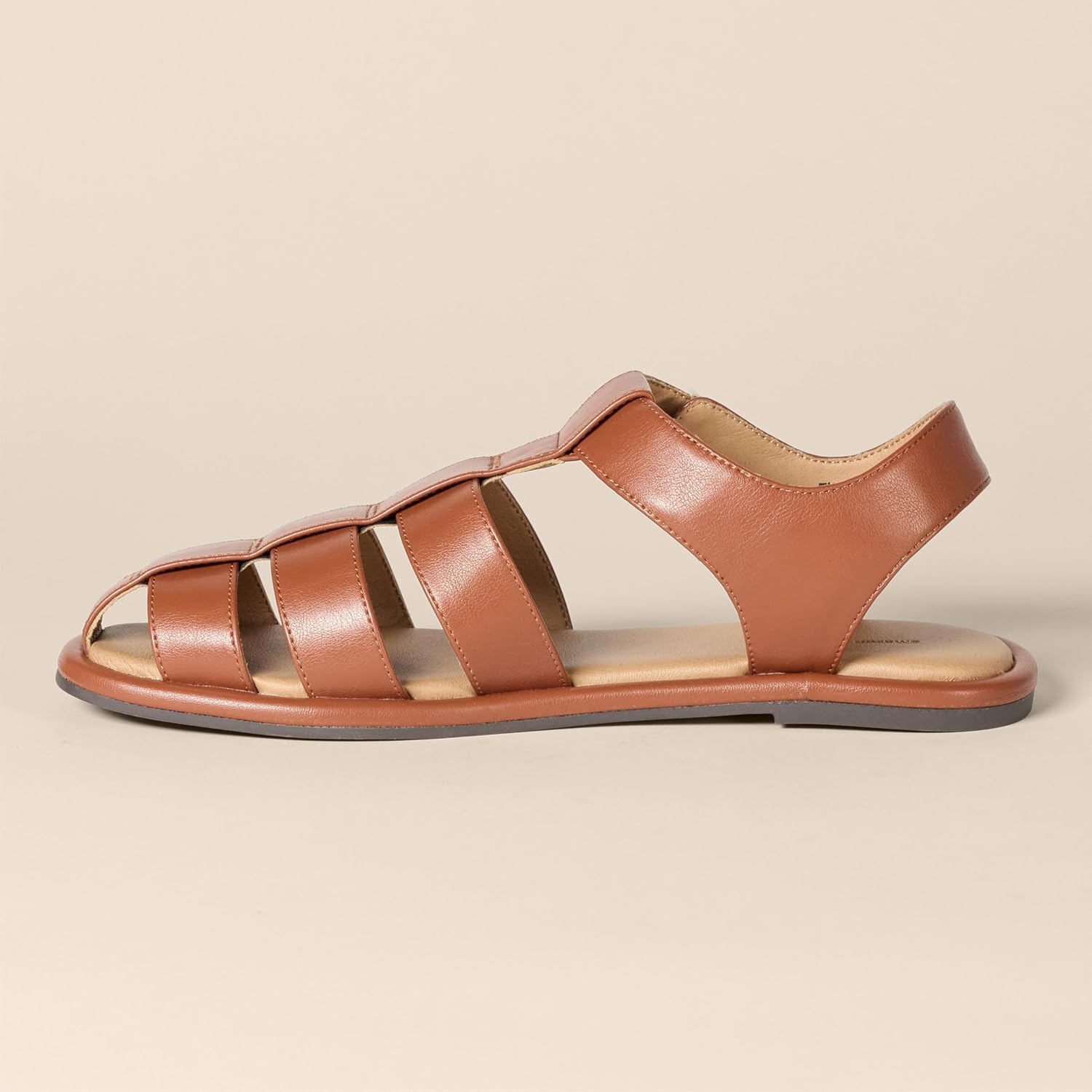 amazon essentials womens closed toe fisherman sandals 7 tan