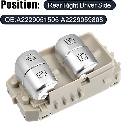 Miniatura 2 de X AUTOHAUX Interruptor de elevalunas eléctrico trasero derecho A2229051505 A2229059808 para Mercedes E200 E200d E250 E300 E350d E350e E400 E43 W213