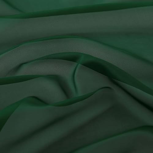 Miniatura 7 de 2 paneles de cortinas de gasa transparentes sólidas con bolsillo para barra, blanco, beige, negro, gris, café, 52 pulgadas de ancho y 63 pulgadas de