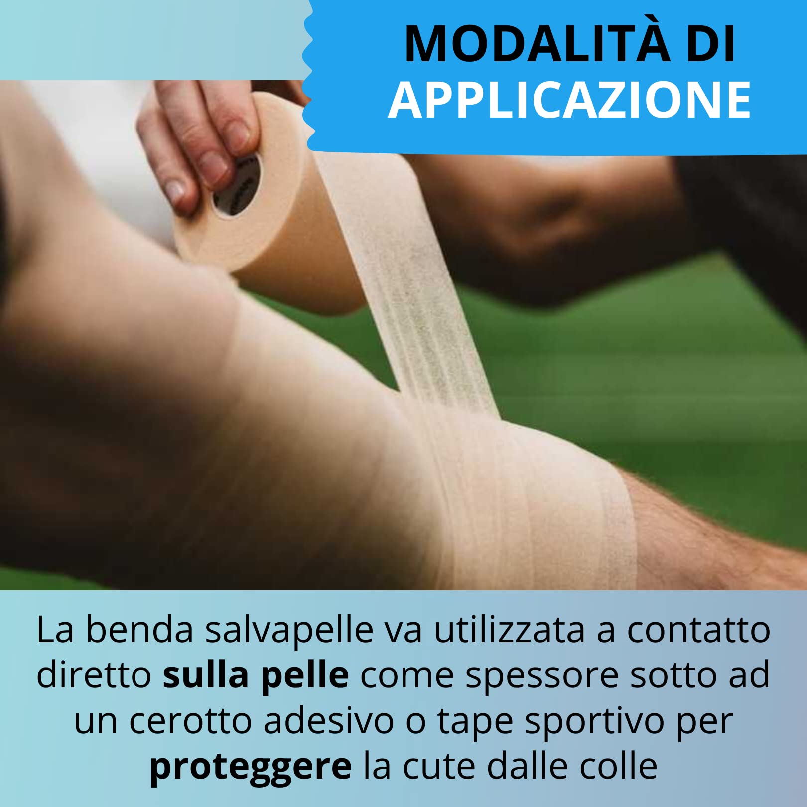 TAKESPORT - Vendaje salvapeles, salvapeles, vendaje deportivo, protector de vapellas deportivas, cinta deportiva, cinta deportiva, vendaje salvapeles de espuma fina de poliuretano 7 cm