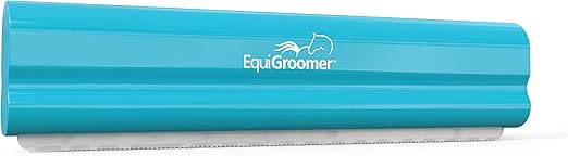 Deshedding Brush, 8-Inch for Horses and Large Pets, Turquoise, Removes Loose Dirt, Hair, and Fur, Professional Undercoat Grooming Tool