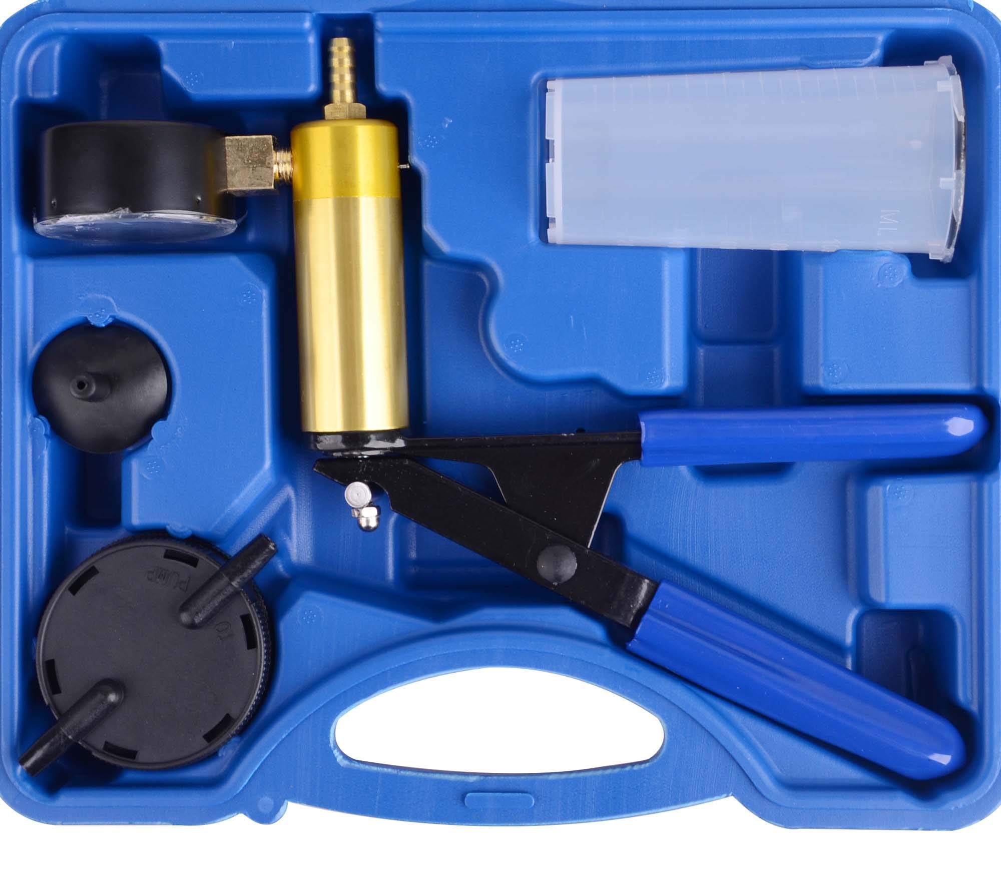 DAYUAN Kit tester pompa freno pompa a vuoto Set manometro e kit spurgo freni per auto con adattatori alloggiamento maniglia in metallo