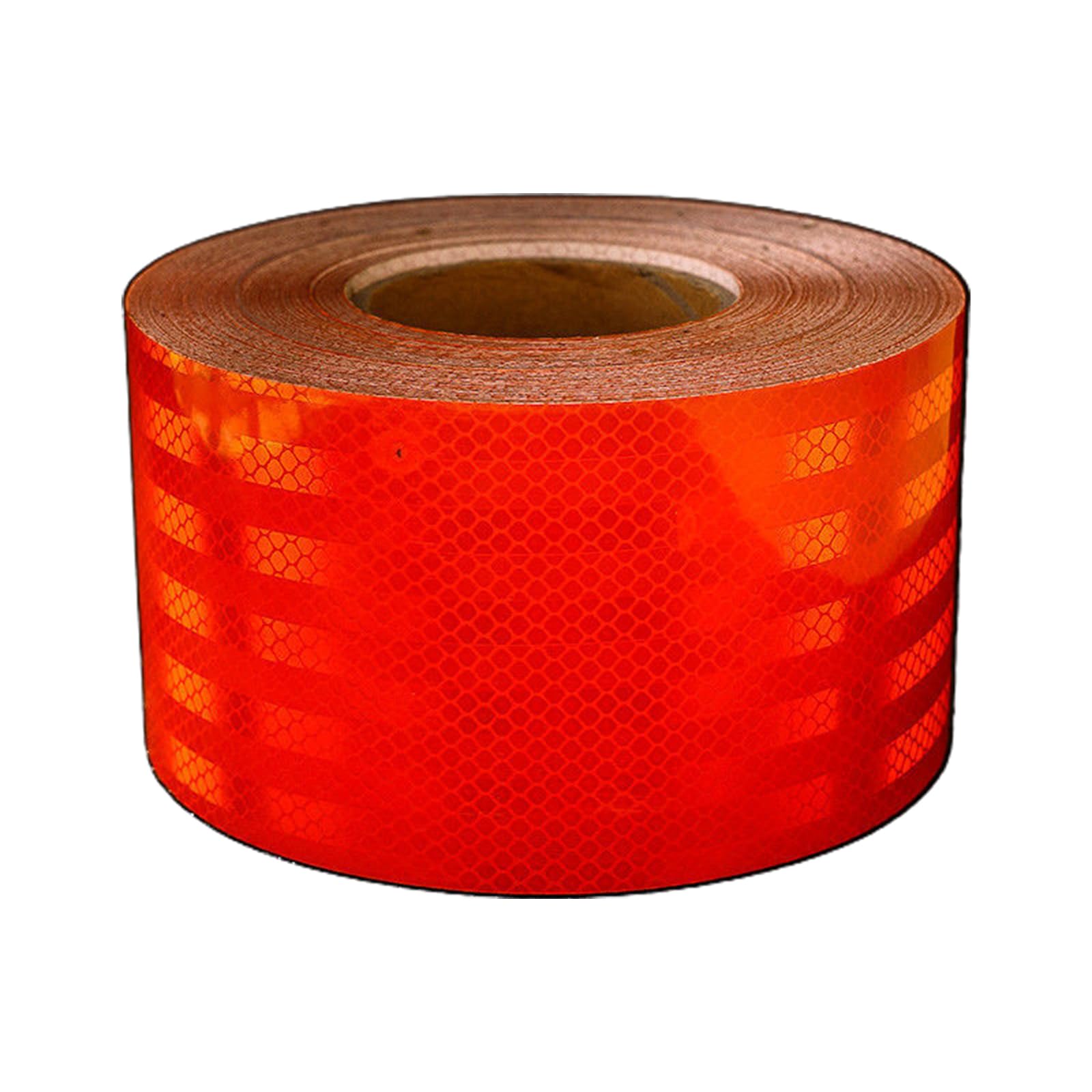 eallen 10 Cm X 45 Metros Cinta Reflectora Autoadhesiva De Alta Visibilidad, Cinta Marca De Seguridad para Instalaciones De Transporte por Carretera, Vehículos, Naves, Calles,Rojo