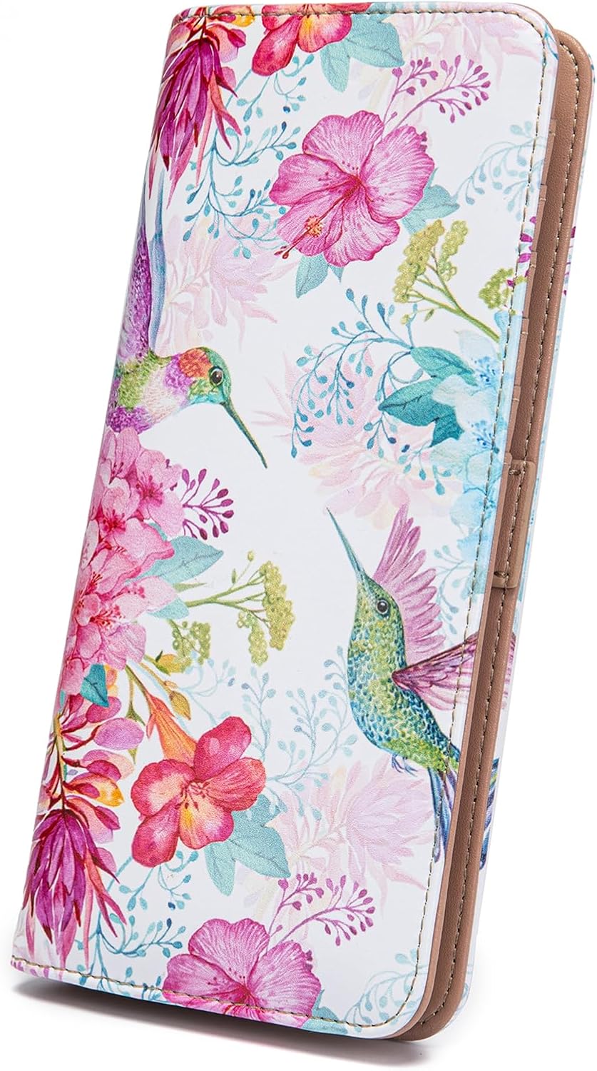 Ultra Slim Thin Leather Women Wallet Rfid Blocking Credit Card Holder Bifold Clutch (Zodiac Signs)