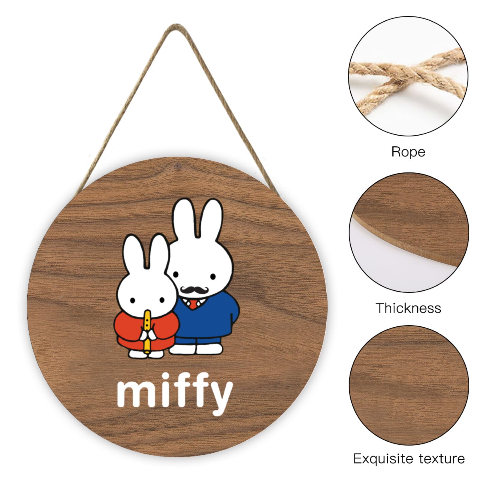 Amazon.co.jp: ウェルカムプレート ミッフィー 木製看板 ドアプレート