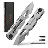 EDC Pry Bar Multitool with Bi-Directional Ratchet Screwdriver & Everlasting Pen, Wrenches, Crowbar, Bottle and Box Openers - Your Versatile Companion for Everyday Carry and Camping Accessories
