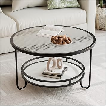 Coffee Table Living Room Table Center Table Round Coffee Table Modern Coffee Table White Coffee Tables Coffee Table For Living Room Modern Coffee Table Sturdy And Easy AssemblyChanghong glas