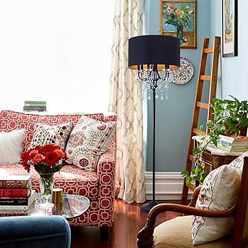 フロアスタンド 照明 黒シェード 金色ベース　海外購入 フロアスタンド 照明 黒シェード 金色ベース 海外購入 フロア