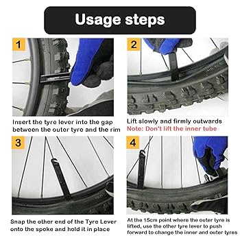 Cyctravel Bike Tire Levers, Ultra Strong Tire Levers Don't Hurt The Tire, Non-Slip And Save Effort, Tire Spoons For Mountain Bike And Road Bike, Easy Bike Tire Removal Tool. (2