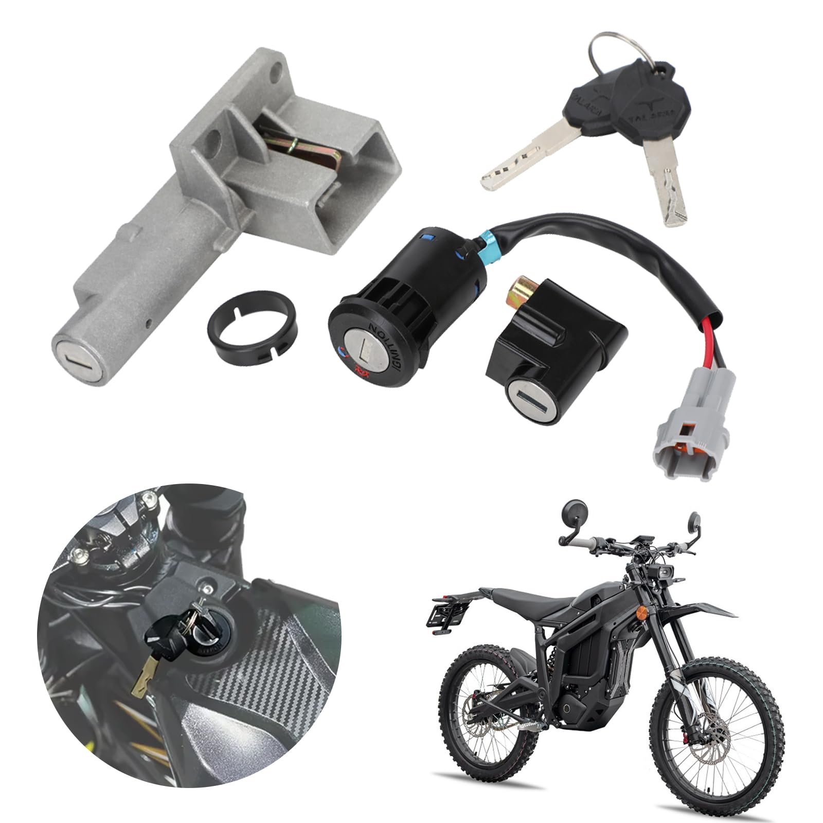 Amazon.com: IUVWISN Motorcycle Ignition Key Switch Set for Talaria