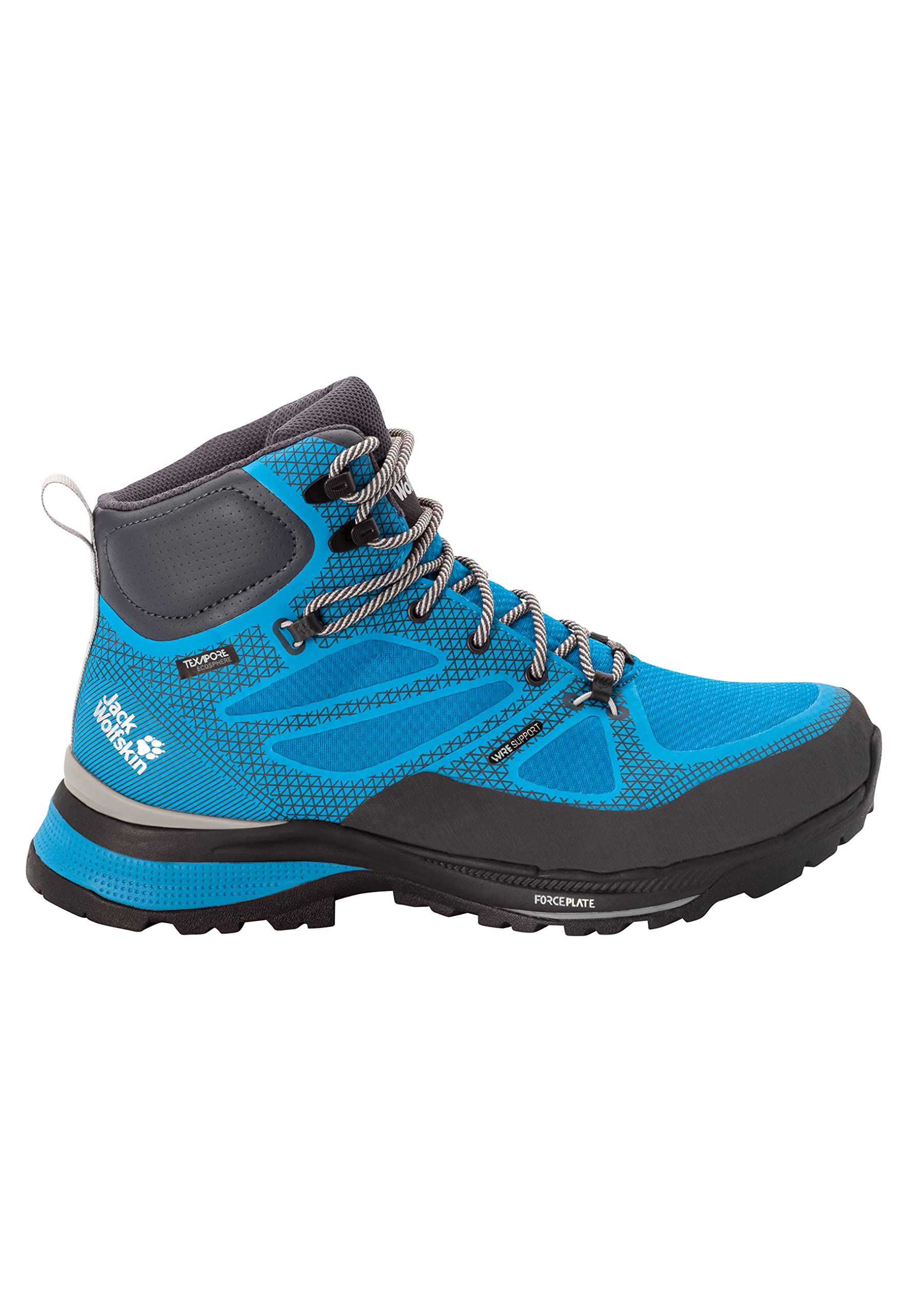 Jack Wolfskin Force Striker Texapore MID M, Walking Shoe, Blue/Lime,