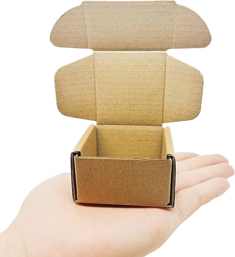 Miniatura 3 de Cajas de cartón pequeñas de 2 x 1.5 x 1 pulgadas, mini caja de correo de doble pared, perfecta para almacenar y enviar, paquete de 20