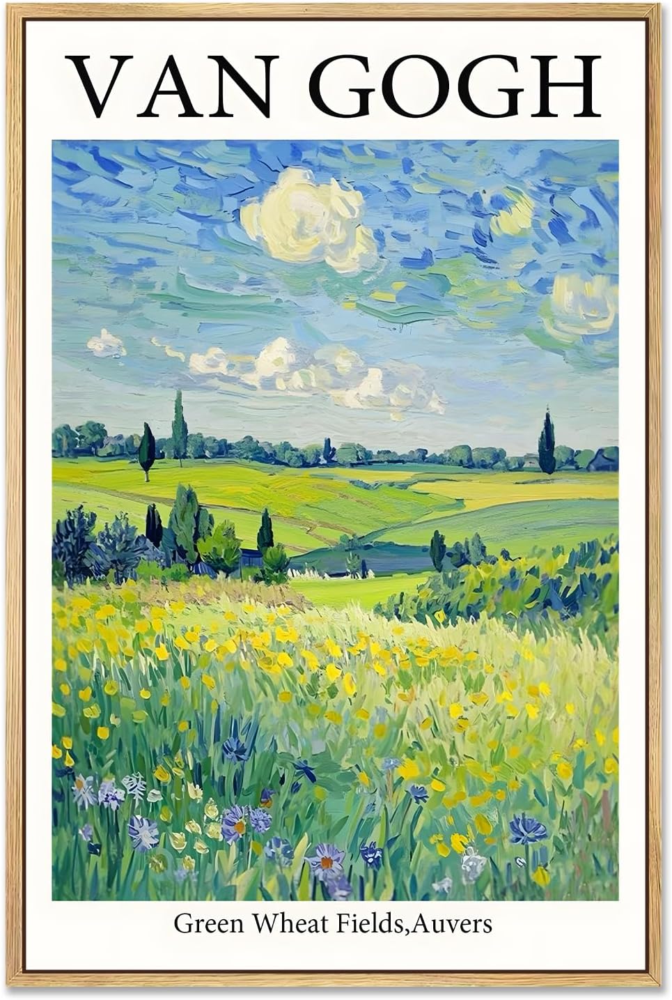 NARIA ART William Morris Framed Canvas Prints Wall Art,Botanical Vintage Traditional Art Print Artwork Ready to Hang for Living Room, Bed Room, Office Home Decoration-16''x24''Natural Framed