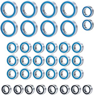 BRKRC 36Pcs Steel Rubber Sealed Ball Bearing Kit for Summit E-Revo Slash Rally 1/16 RC Car Upgrade Parts