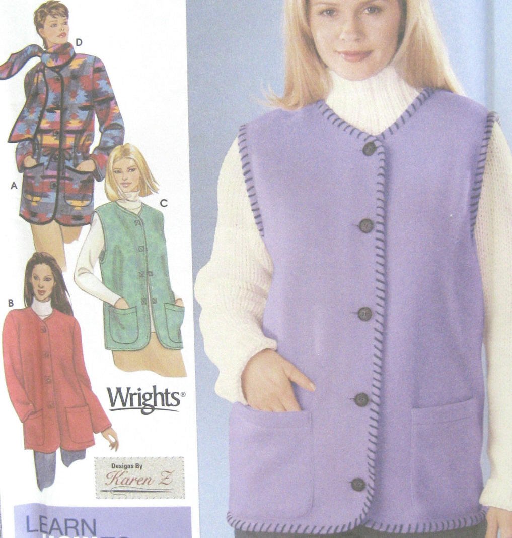 Patron veste et gilet facile Simplicity 9883 pour débutant
