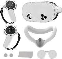 Vista 11 de 8-in-1 Silicone Cover Set for Meta Quest 3s Accessories, Juylay VR Protective Cover Accessories for Oculus Quest 3S with Facial Interface, Shell