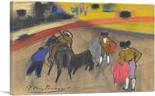 ARTCANVAS The Picador 1900 Canvas Art Print Stretched Framed Painting Picture Poster Giclee Wall Decor by Pablo Picasso - 12" x 8" (0.75" Deep)