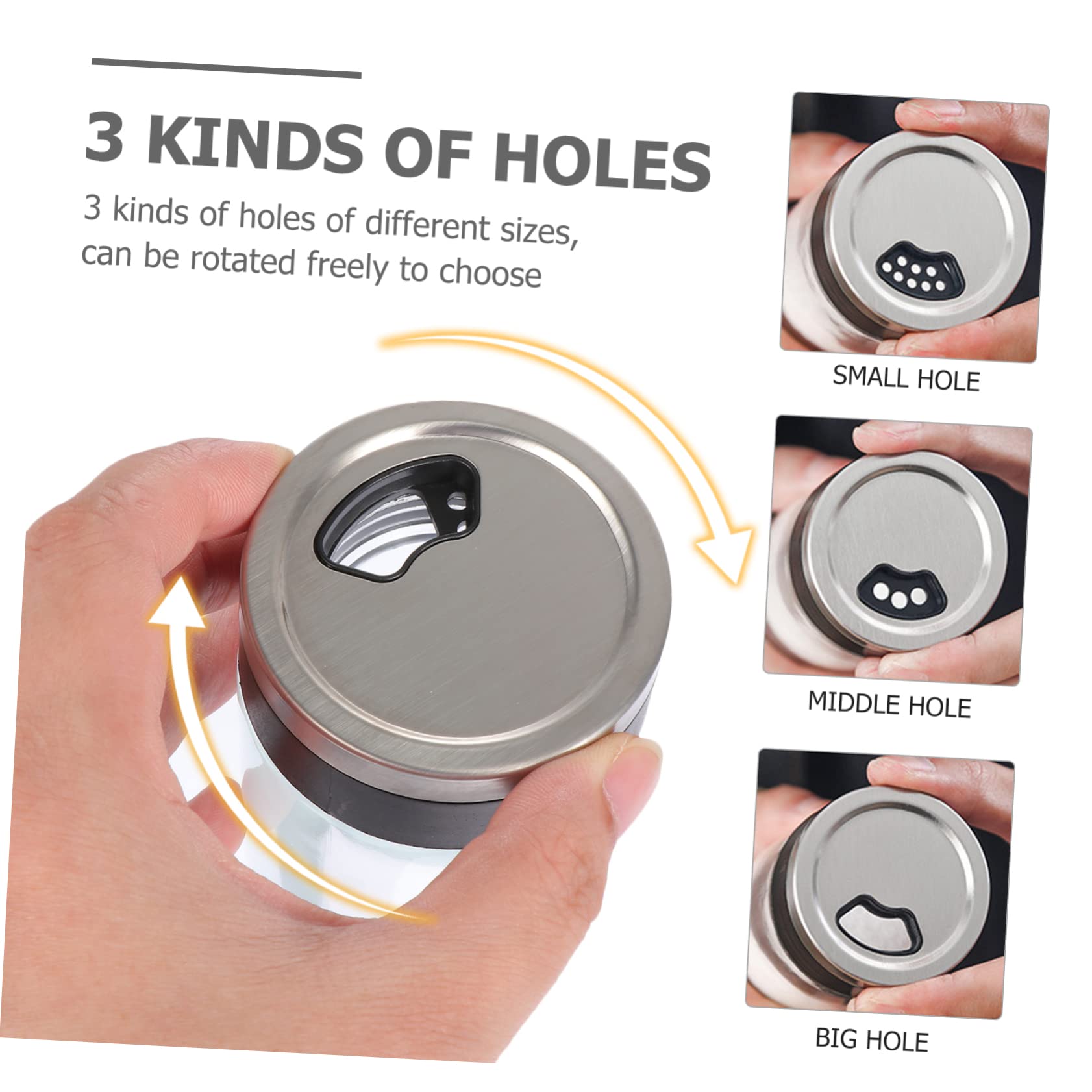 COLLBATH 4 Stück Gewürzflaschen Aus Glas 150 Ml Mit Drehbarem 3-loch Verschluss Vielseitig Für Salz Pfeffer Zucker Praktische Küchen Aufbewahrung