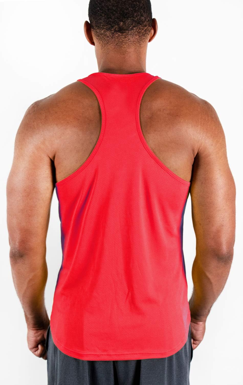 DEVOPS 3 Pack Men's Y-Back Dry Fit Muscle Gym Workout Tank Top - Image 5