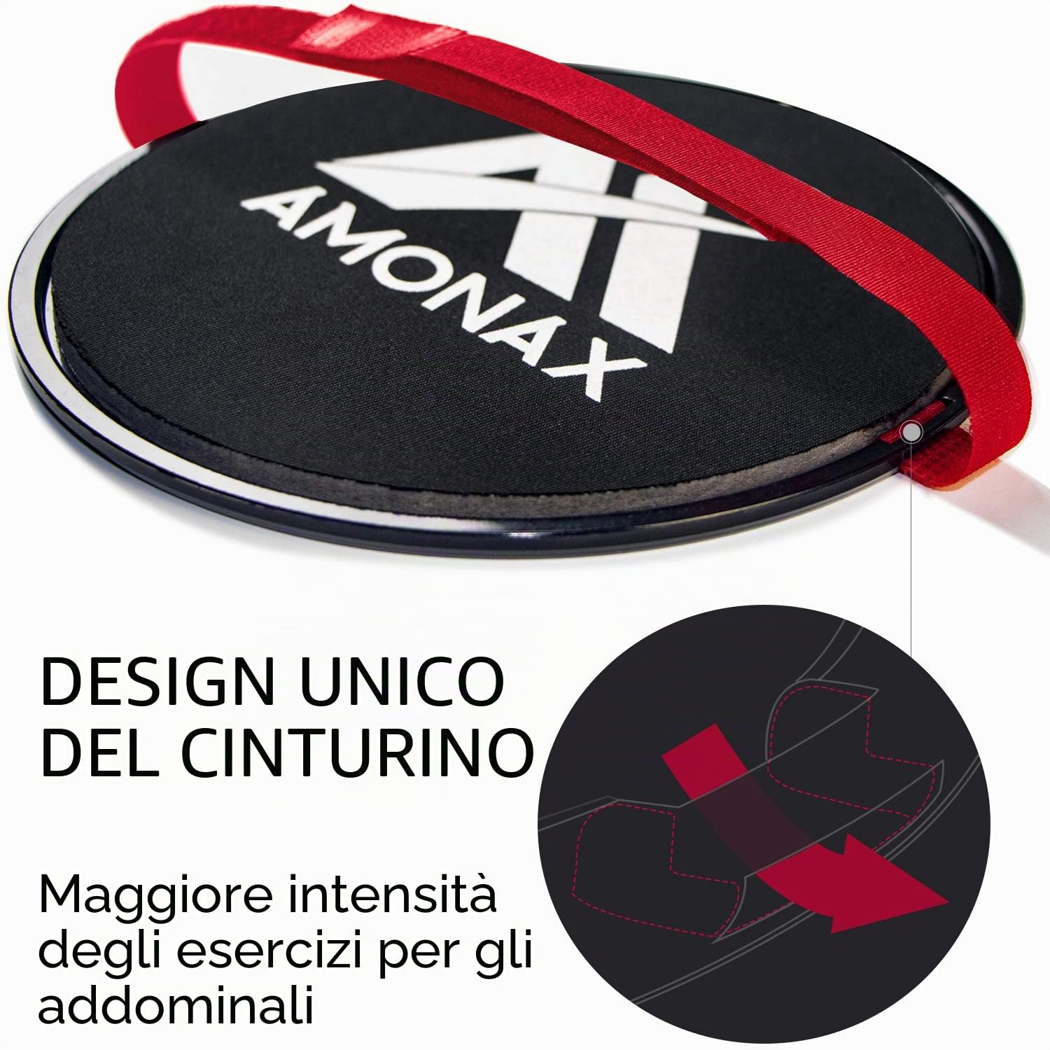 Amonax Sliders Fitness, Core Sliders, Esercizio cursori, Dischi di Scorrimento, Disco Scorrevole, Doppio Lato per Esercizi di Fitness in Palestra e a casa