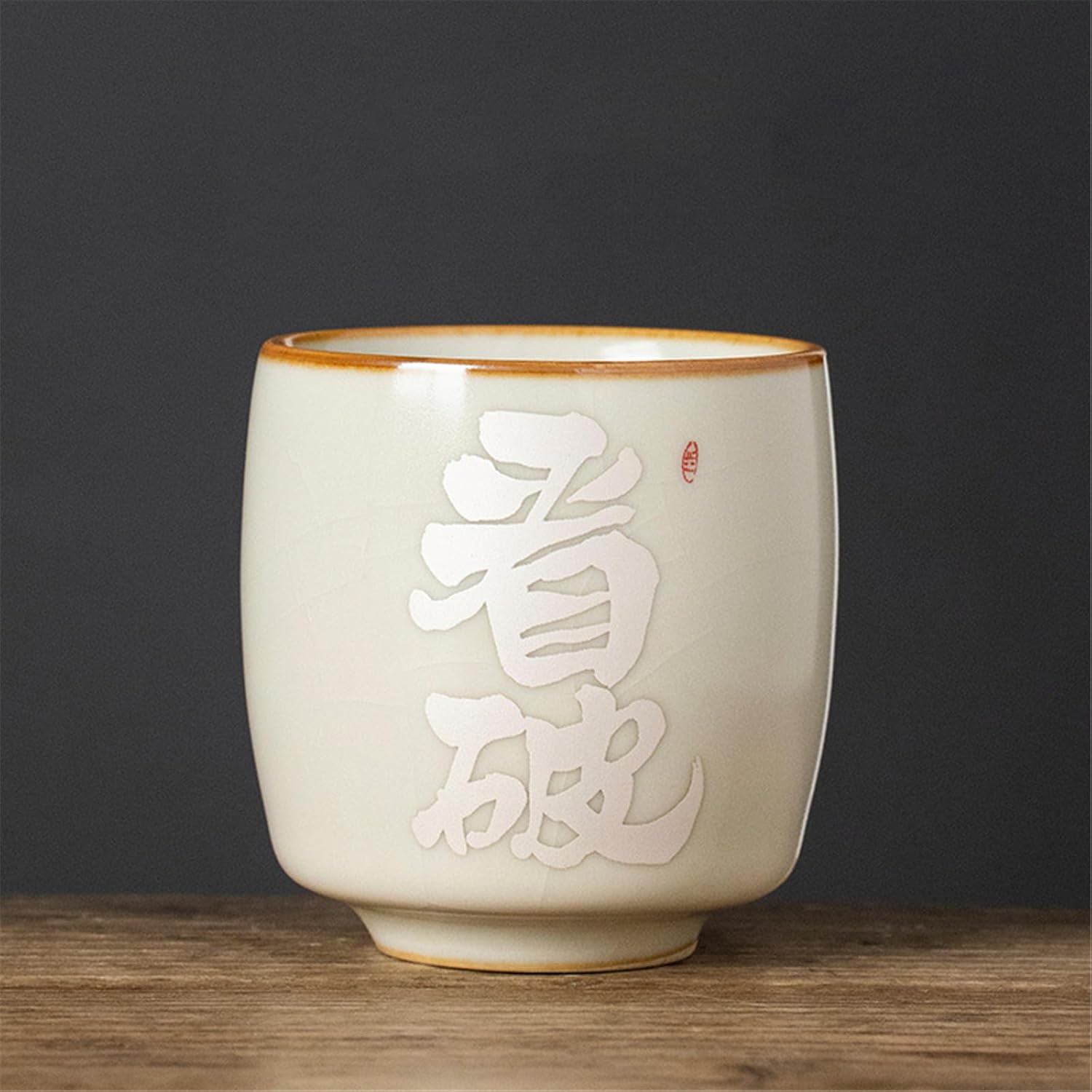 Ru Kiln Silver-Inlaid Teacup - Chinese Gongfu Tea Bowl-style5