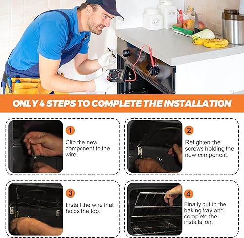 Miniatura 5 de Beaquicy Elemento de horno 316203200 - Repuesto para horno Ken-more Crosley Frigidaire Kelvinator - Sustituye a 316199900 832973 CH3200 AP2126395