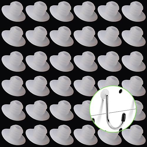 Miniatura 8 de MENEONE Cerraduras de gancho para tablero de clavijas, para evitar que los ganchos se caigan, 60 unidades, color negro