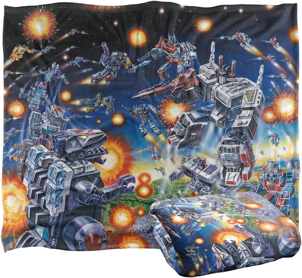 Transformers Blanket, 60"x80" Decepticon Box Art Silky Touch Super Soft Throw Blanket