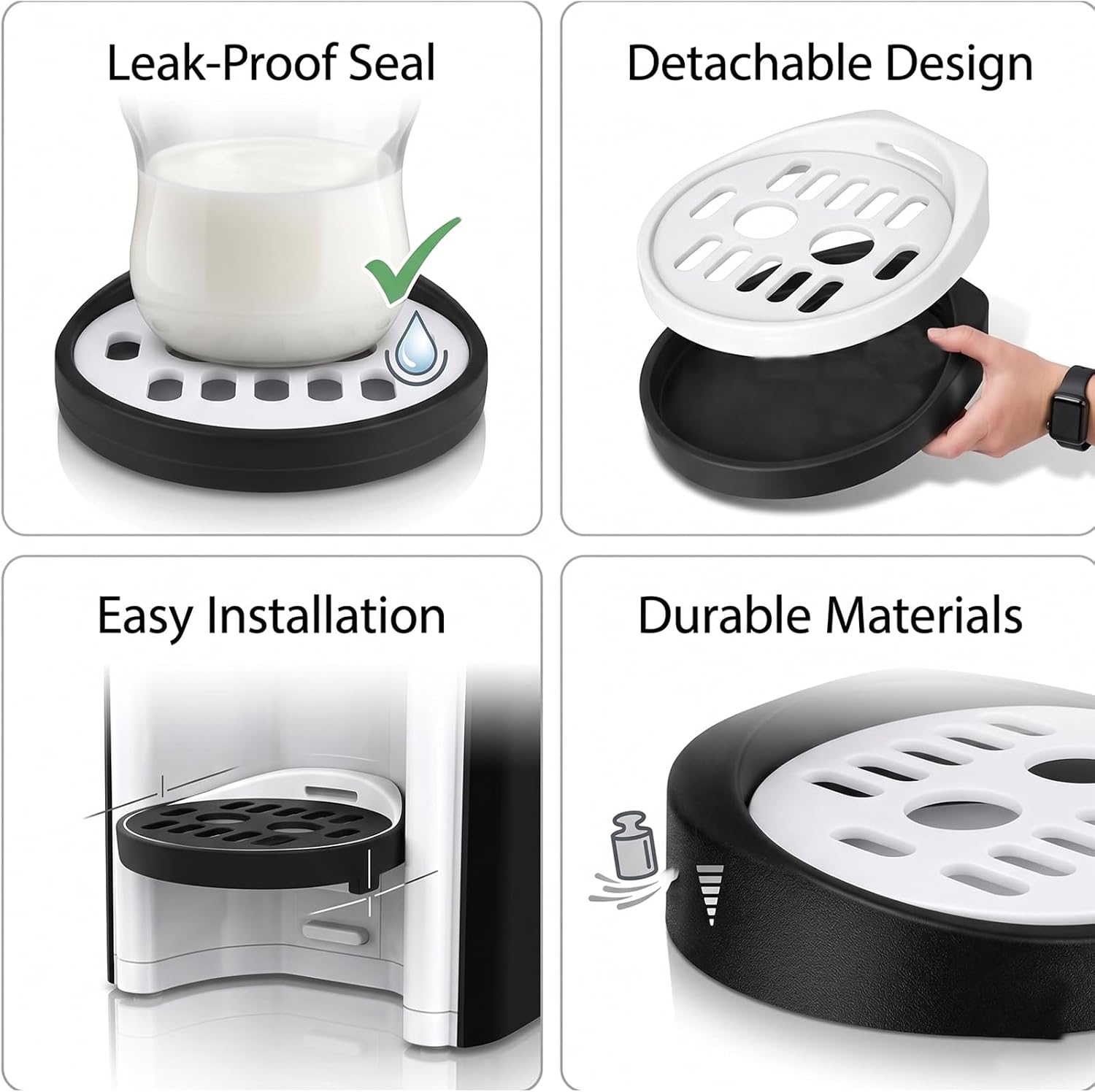 Drip Tray Replacement Compatible with Formula Maker, Easy-to-Install Bottle Grill and Drip Tray Set, Detachable and Easy-to-Clean, Anti-Spill Design, Fits Pro Models (white) (White)