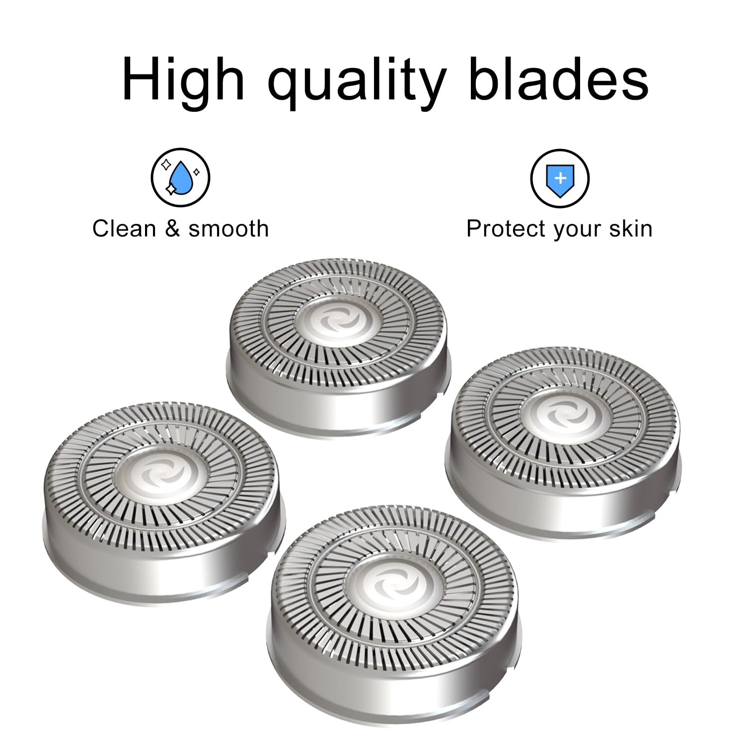 Confezione da 8 lame di ricambio compatibili con rasoio Skull Pitbull Gold PRO, Pitbull Platinum PRO, Pitbull Silver PRO, Diamond Pro, rasoi per uomini calvi