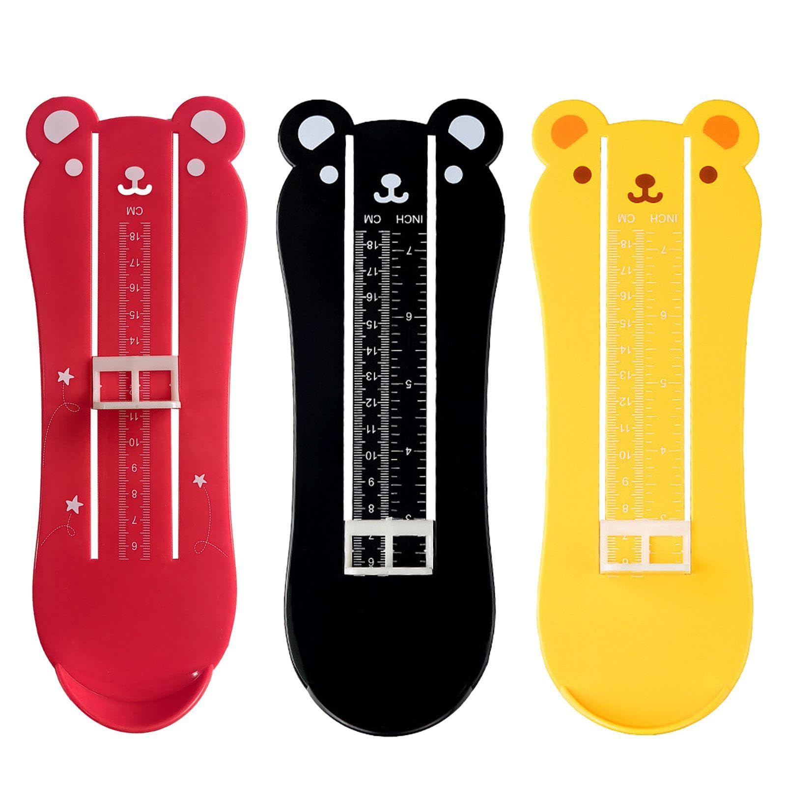 3 Pezzi Di Strumento Di Misurazione Dei Piedi Per Bambini, Strumento Di Misurazione Carino, Sovrano Bären Kinderfuß, Dimensione Della Scarpa Per Bambini (Dimensioni Della Gran Bretagna).