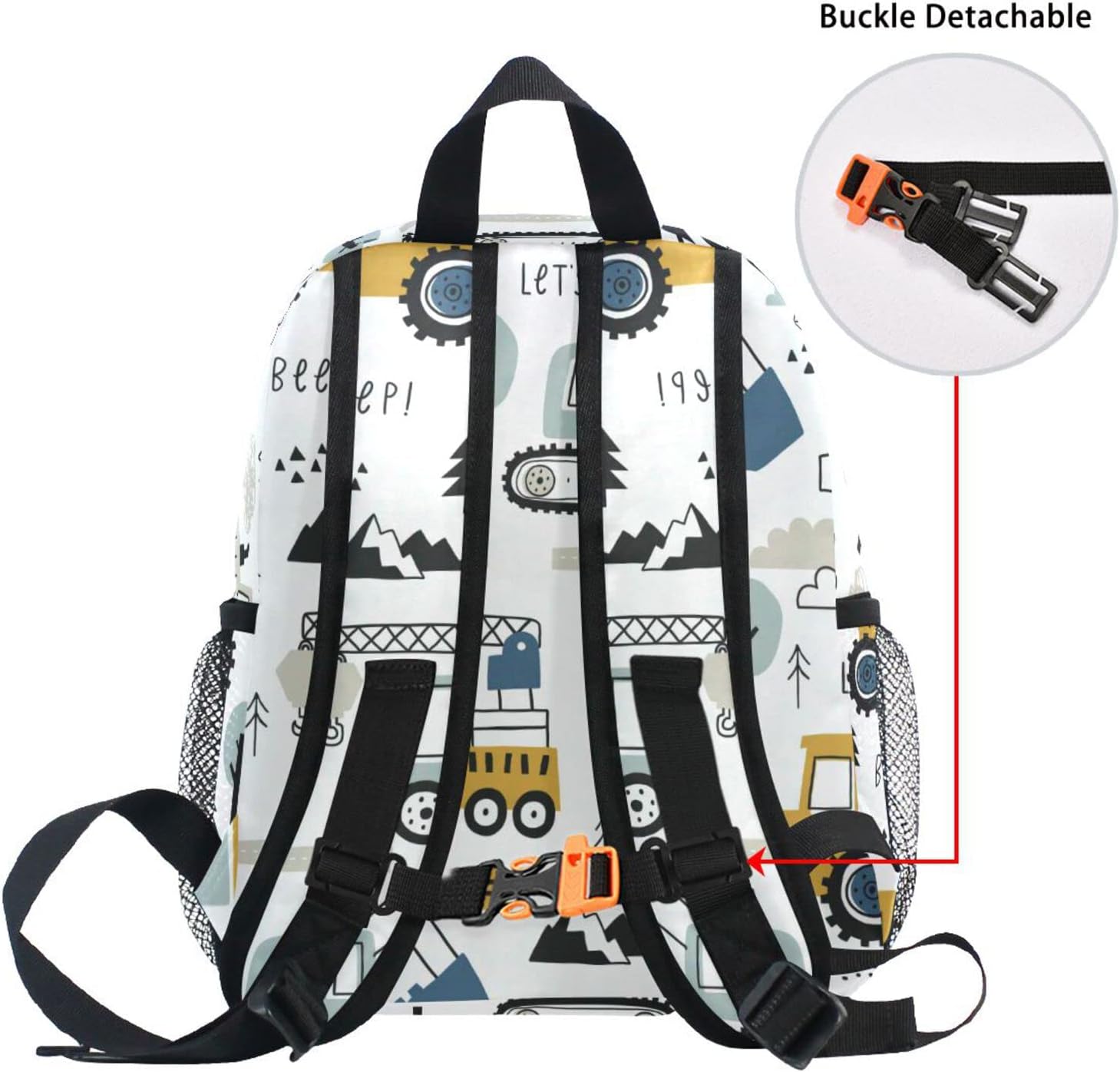 Kids Backpack for boys Childish Truck Excavator Toddler Bags Children Preschool Kindergarten Small Chest Strap 3-8 Years Old - Image 4